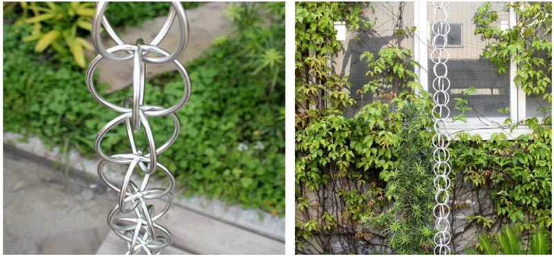 2.6m Copper Falling Water Diversion Chain Rain Bell Temple Eaves Drainage Chain Homestay Villa Courtyard Garden Rain Guide Chain