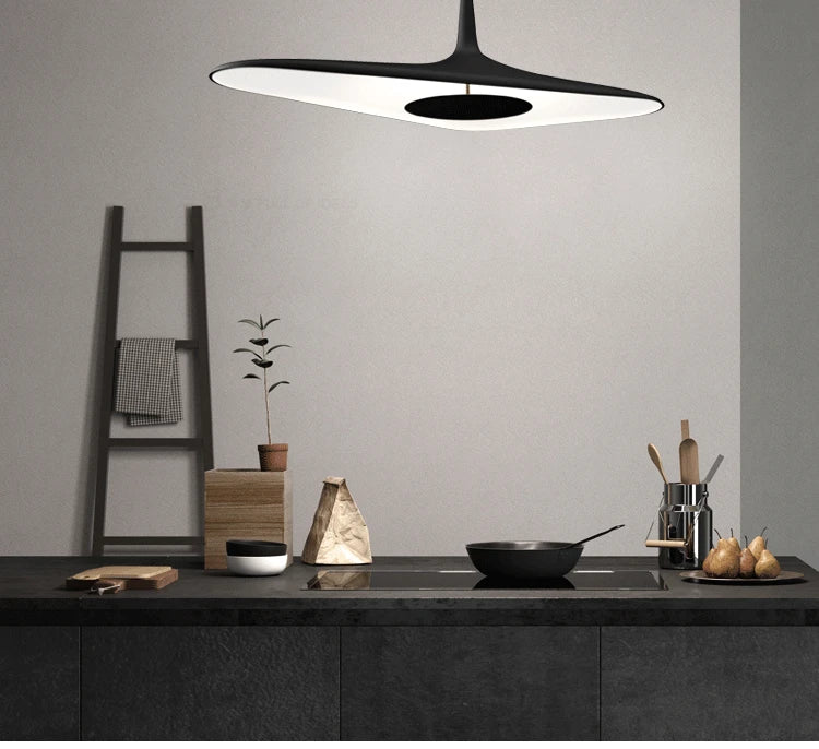 Italian Design Irregular Pendant Light for Dining Table Living Room Restaurant Black White Hanging Light Kitchen Island Lighting