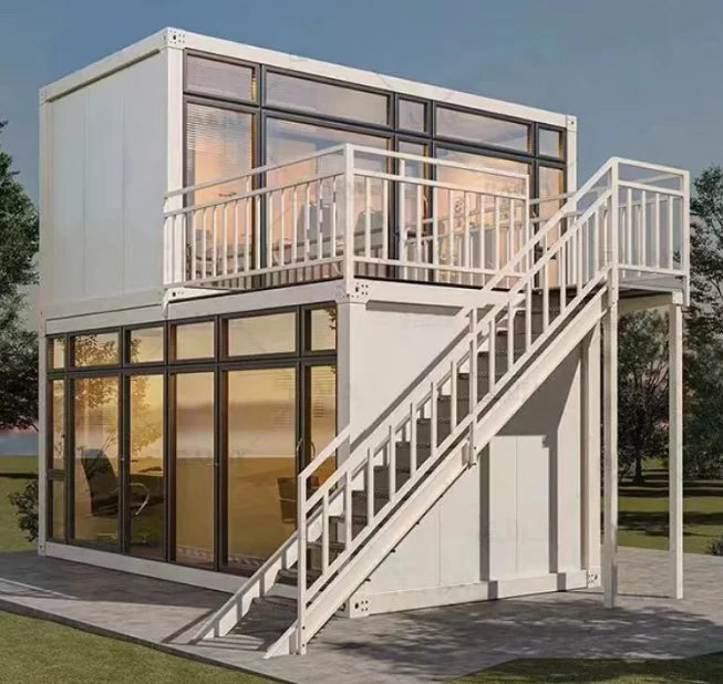Container Office Modular Buildings Container Storage GLASS  Street Cafe House Container House With Glass