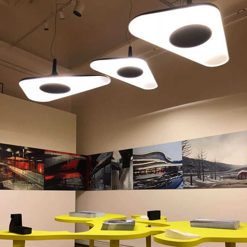 Italian Design Irregular Pendant Light for Dining Table Living Room Restaurant Black White Hanging Light Kitchen Island Lighting