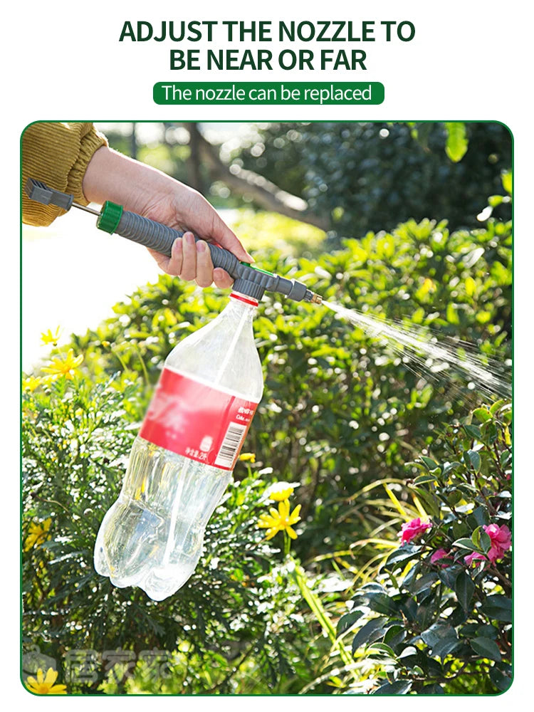 High Pressure Air Pump Sprayer Adjustable Nozzle Drink Bottle Spray Agricultural Garden Watering Tools Beverage Bottle Sprayer