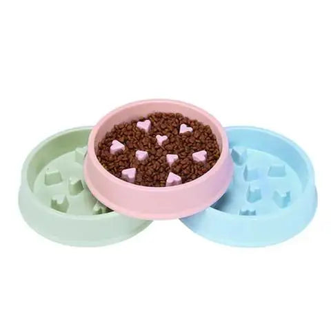 1Pcs Slow Feeder Pet Dog Bowl New Plastic Anti Choking Puppy Cat Eating Dish Bowl Anti-Gulping Food Plate Lick Pad