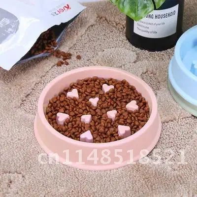 1Pcs Slow Feeder Pet Dog Bowl New Plastic Anti Choking Puppy Cat Eating Dish Bowl Anti-Gulping Food Plate Lick Pad