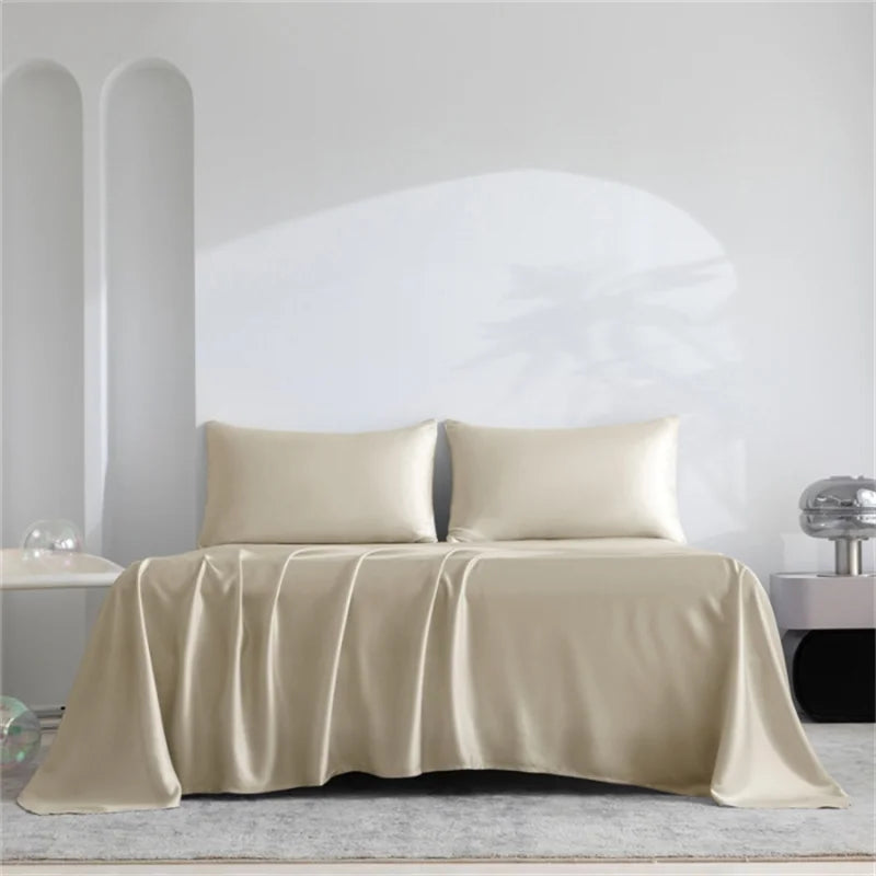 1Pcs Organic Bamboo Flat Bed Sheet Luxury Single Double Queen Size Flat Sheet (Pillowcase Need to Buy) 100% Bamboo Bed Linens