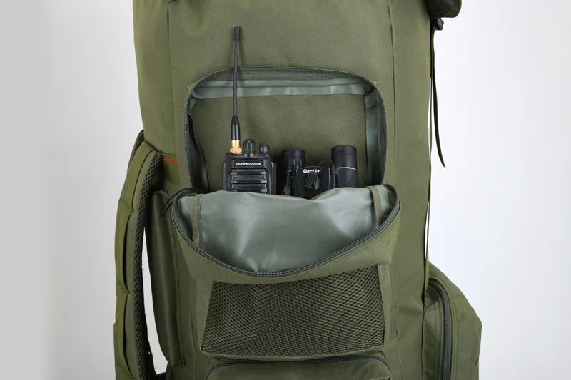130L Extra Large Capacity Outdoor Backpack Men's Travel Backpack Luggage Bag Check in Camping Exercise Camo Backpack
