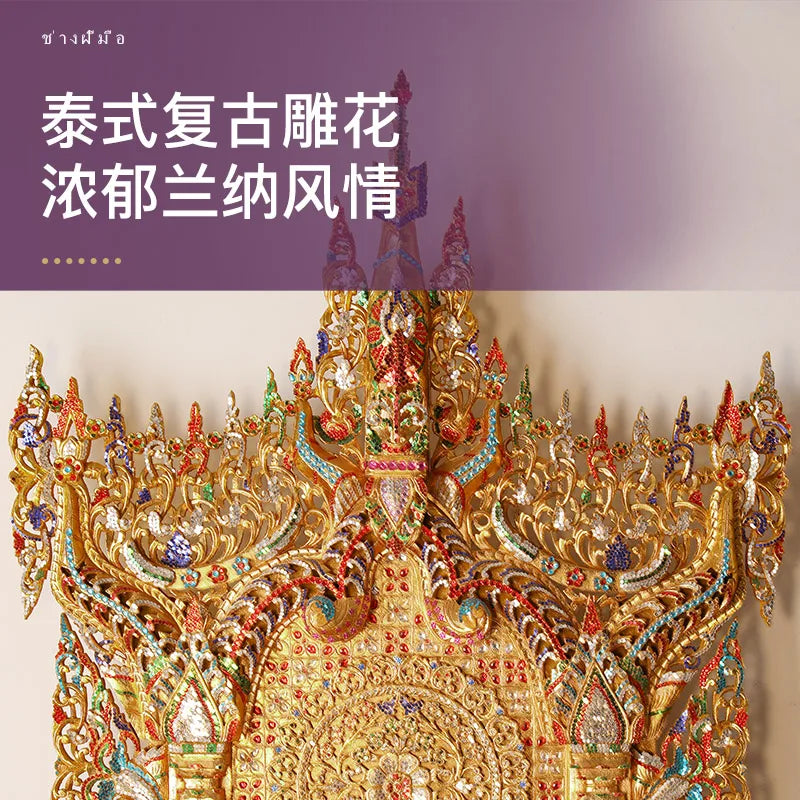 Southeast Asian Thai style solid wood dragon chair, imperiaThai treasure seat, antique gold Zen chair, lecture chair, a