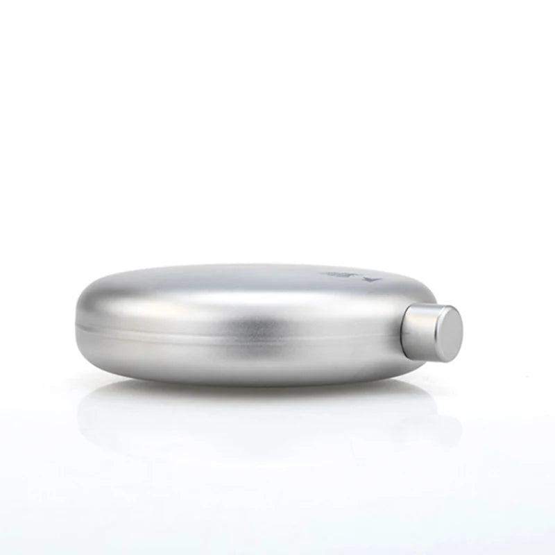 Portable Titanium Hip Flask Flagon Whiskey Wine Pot Bottle Funnel Camping Travel Picnic Classic Drinkware 120ml 150ml 200ml