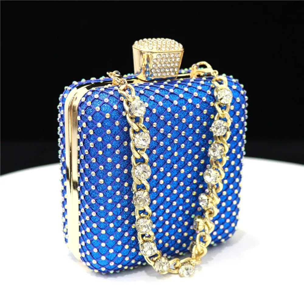 Women Evening Bags With Diamonds Style Party Handbags Metal Day Clutch Purse gold handbags for women
