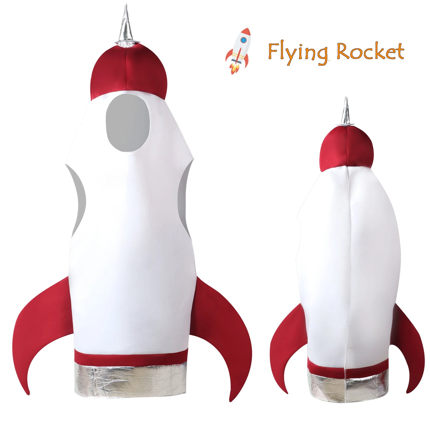 Rocket Costume Adult Men Women Inflatable Halloween Costume Party Cosplay Dress Up Clothes Funny Astronaut Flight Space Suit