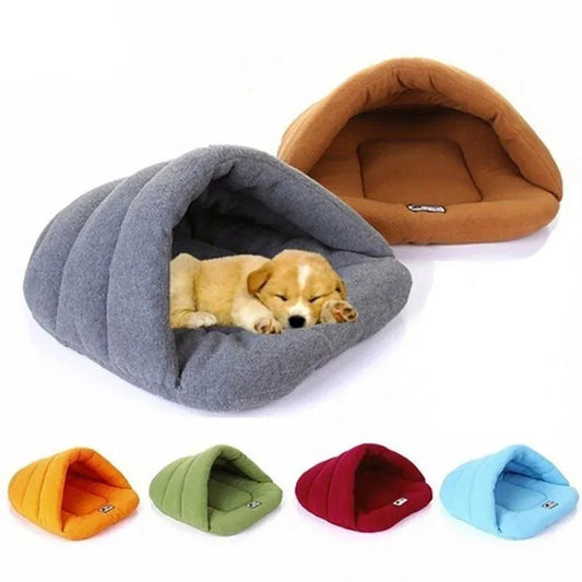 Soft Fleece Winter Warm Pet Dog Bed 4 different size Small Dog Cat Sleeping Bag Puppy Cave Bed Free shipping