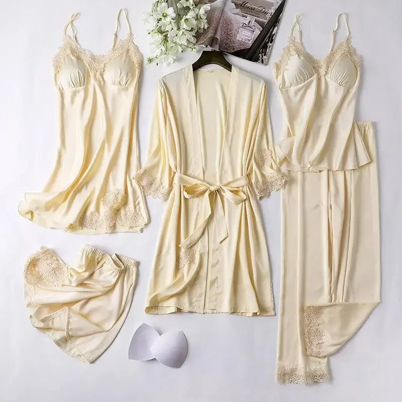 Women New Bride Bridesmaid Wedding Party Robe Female Sleepwear White Kimono Pajamas Rayon Casual Nightgown Home Clothes