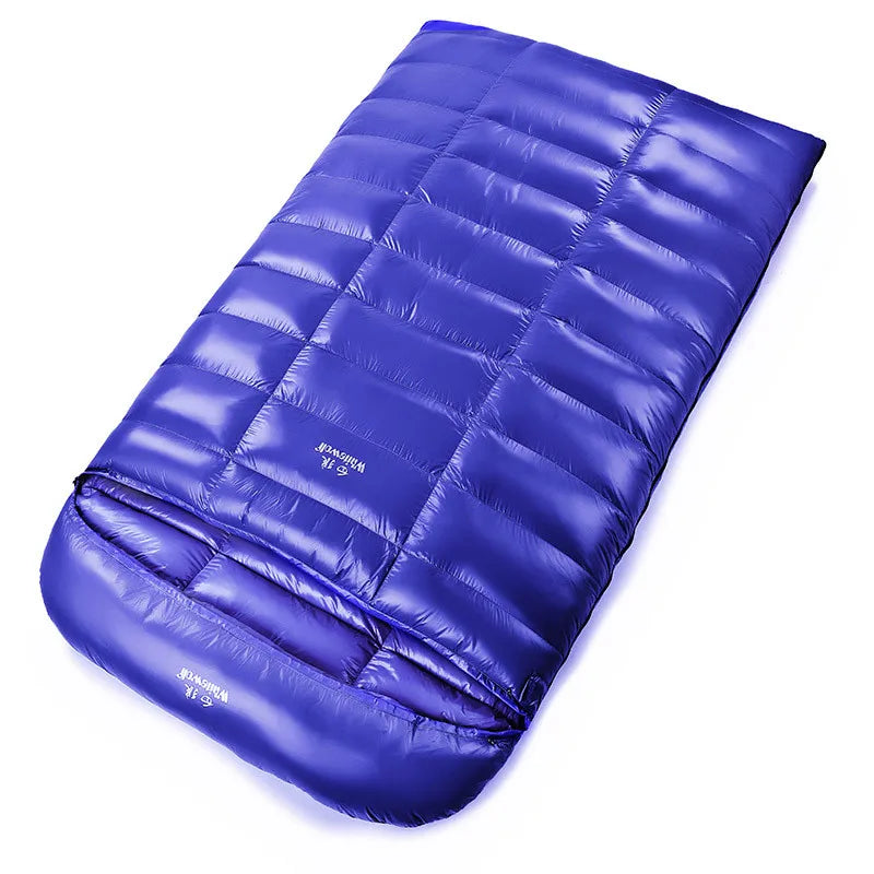 2 Person White Goose Down Filled Camping Or Home Sleeping Bag Thin Suitable For Warm Weather Size 220 X 130cm Large Space