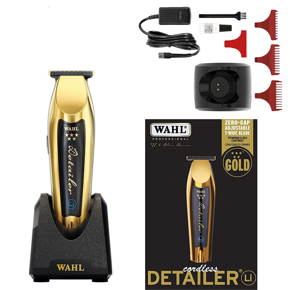 Wahl 8171 Professional 5-Star Cordless Detailer Li Hair Trimmer Extra-Wide T-Blade For Barbers
