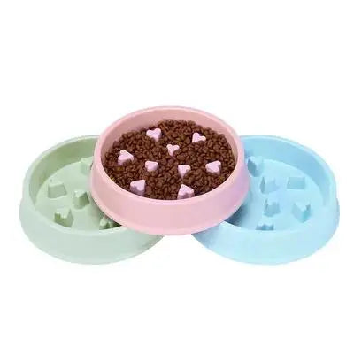 1Pcs Slow Feeder Pet Dog Bowl New Plastic Anti Choking Puppy Cat Eating Dish Bowl Anti-Gulping Food Plate Lick Pad