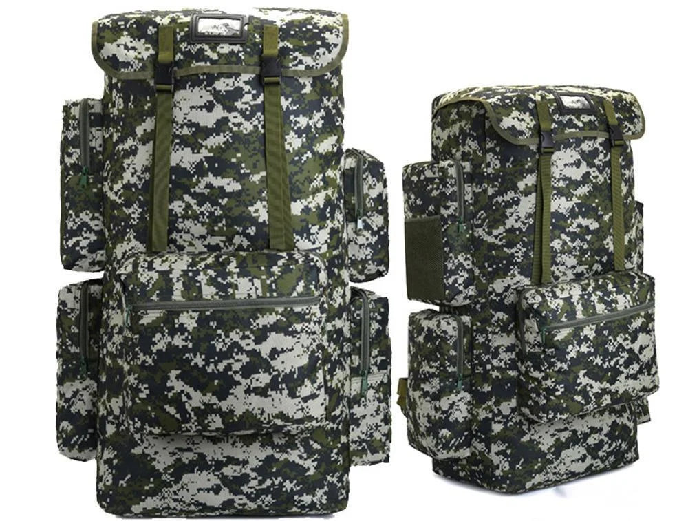 130L Extra Large Capacity Outdoor Backpack Men's Travel Backpack Luggage Bag Check in Camping Exercise Camo Backpack