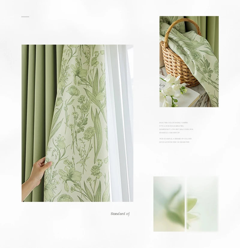Retro Light Luxury Style Drapes Large Area Bedroom Full Blackout Curtain Home Living Room Drape Floor-to-ceiling Window Curtains