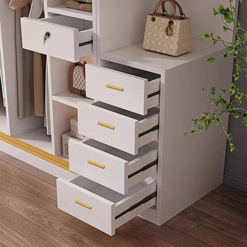 Clothing Rack Room Wardrobes Modern Display Clothes Bedroom Organizer Cabinets Wooden Simple Armario De Ropa Hotel Furniture