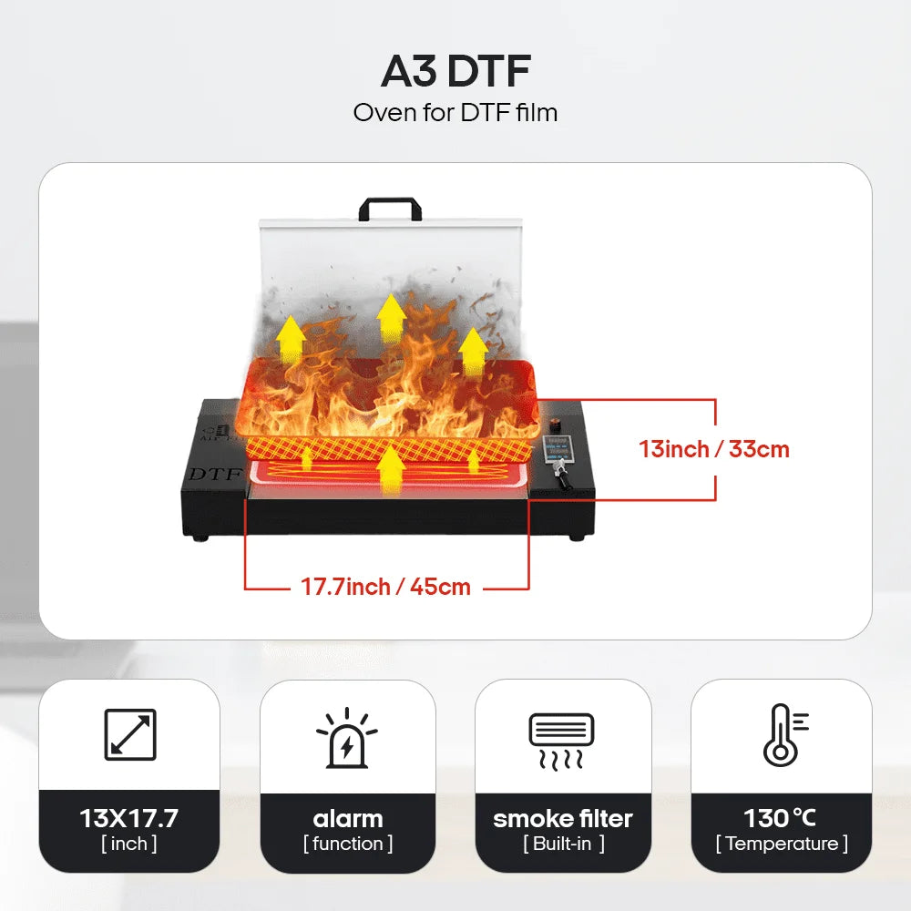 Procolored DTF Transfer Printer A3+ L1800 DTF Printer T Shirt Printing Machine With Curing Oven for Clothes Hoodies Jeans