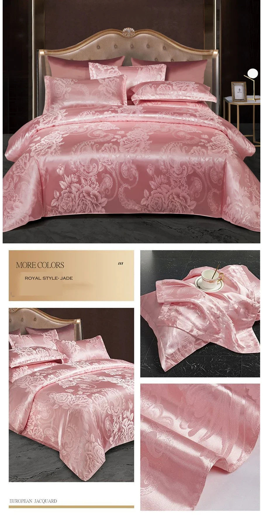 WASART Satin rayon jacquard white duvet cover couple 2 people double bed quilt cover bedding set queen king size comforter set