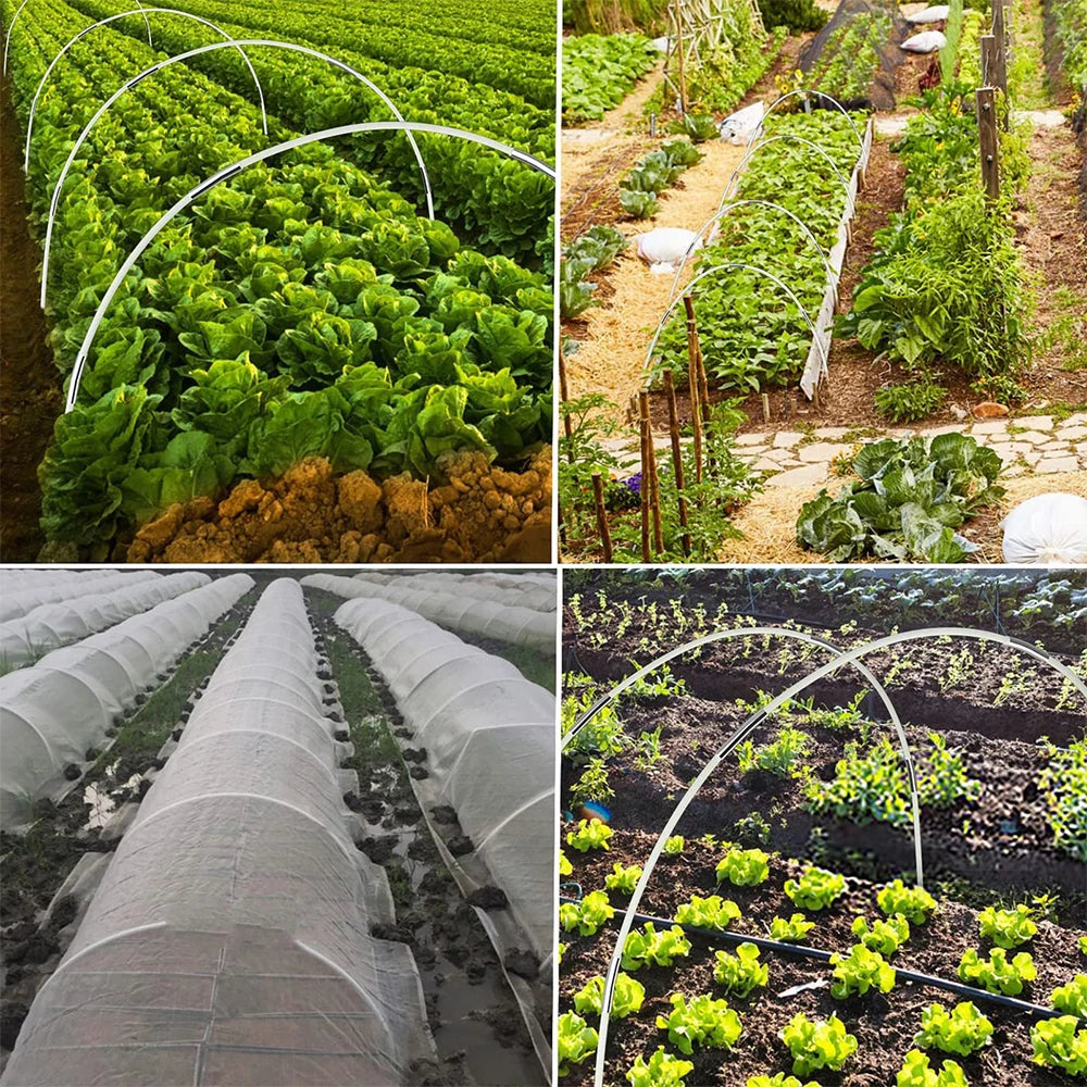 Greenhouse Hoops Set Gardening Folding Fiber Rod Set Greenhouse Seedling Arch Shed Bracket Garden Plant Hoop Grow Tunnel Support