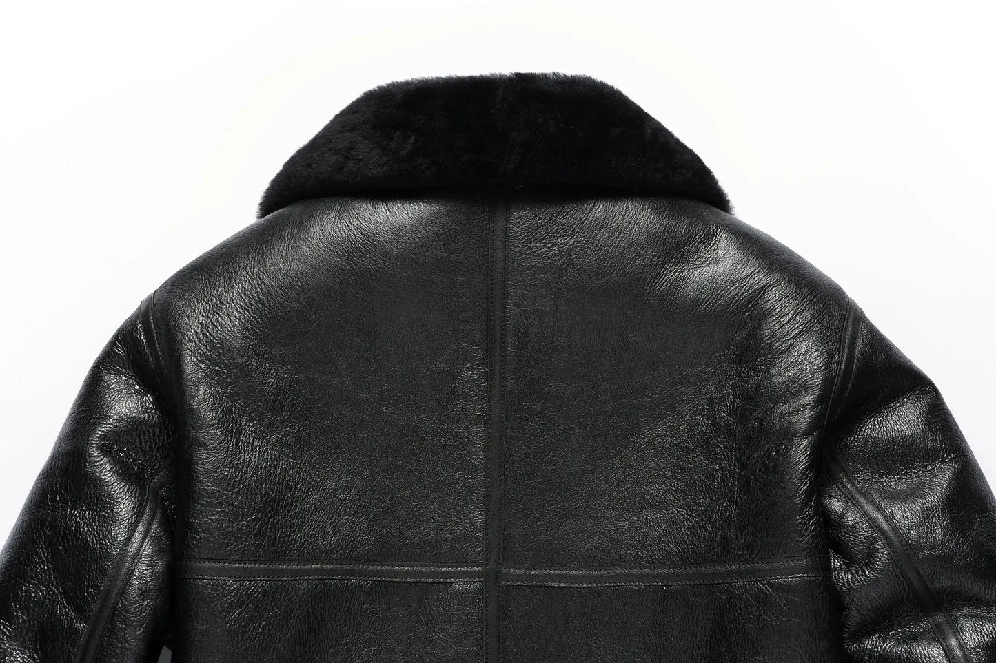 100% Natural Sheepskin Leather Jacket Winter Coat Real Fur Warm Explosive Style Sherpa Men's Large Motorcycle Fashion