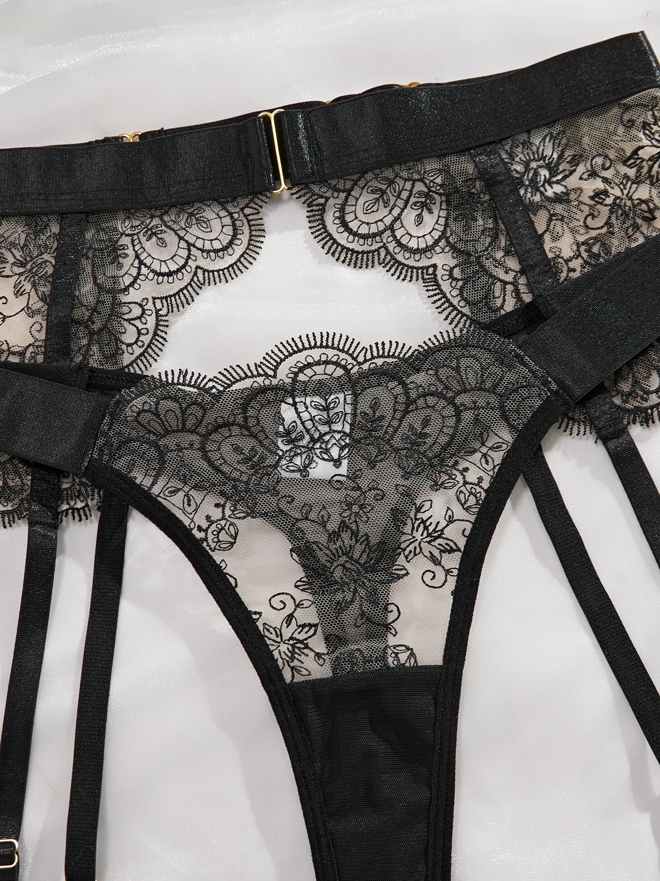 Diccvicc Sensual Lingerie Women Eyelash See Through Lace Bra Fancy Garter Set Romantic Sexy Underwear Exotic Outfit Intimate Kit