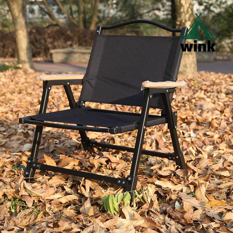 Black Removable Kermit Folding Chair Outdoor Portable Aluminum Alloy Camping Chair New Beach Chair