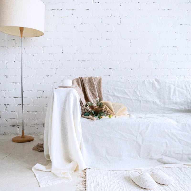 Premium Quality Sofa Slipcover, 100% Linen Sofa Cover ,Soft Couch Chair Cover for Living Room Bedroom LOVESEAT Home Textile