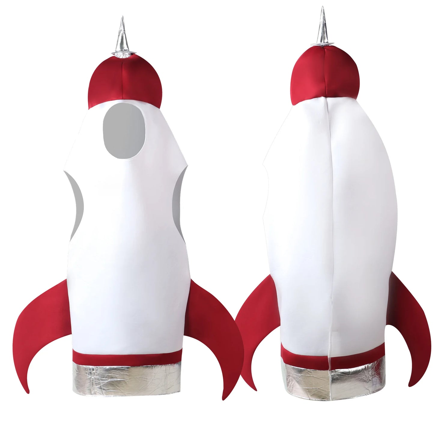 Rocket Costume Adult Men Women Inflatable Halloween Costume Party Cosplay Dress Up Clothes Funny Astronaut Flight Space Suit