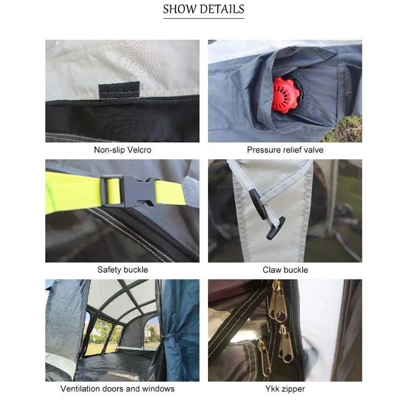 Waterproof People Camping Inflatable Caravan Air Tent Caravan RV Awning