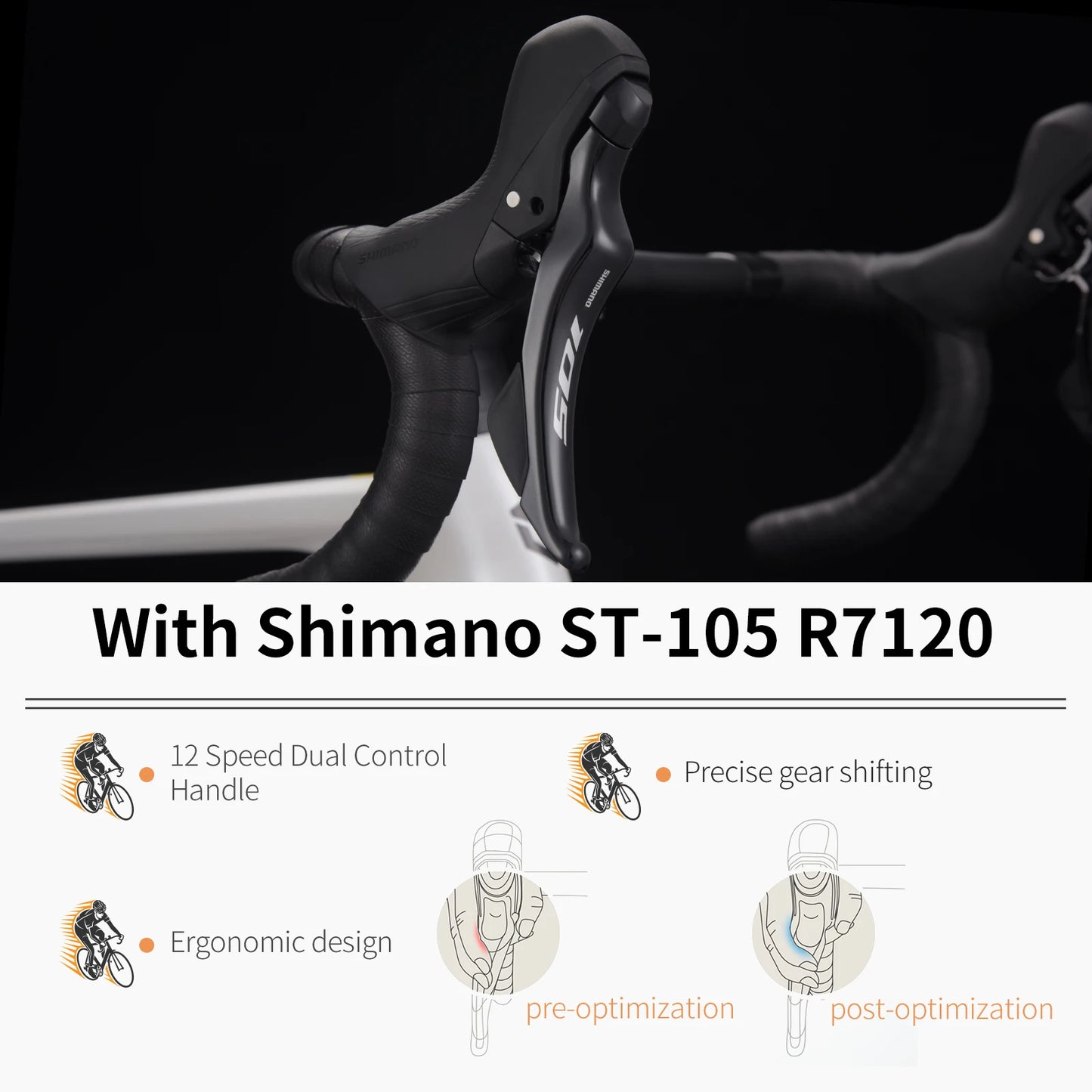 SAVA R08-7120 Full Carbon Fiber Road Bike 24 Speed with SHIMAN0 105 R7120 Kit 2*12 24 Speed Road Bike Race Bike