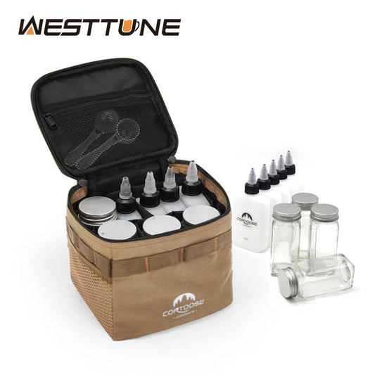 9pcs Seasoning Jar Camping Seasoning Bottle Set Storage Container Condiment Jars Organizer Camping Supplies for Picnic BBQ