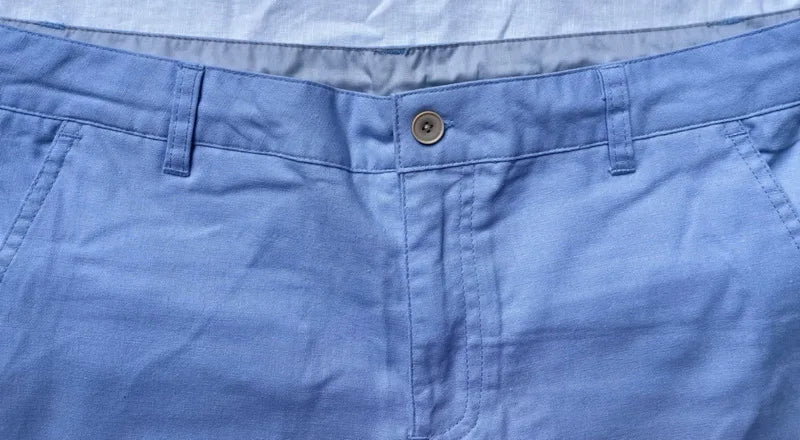 Designer new linen shorts men casual beach short men brand wild leisure solid Cargo shorts for men bermuda masculina bermudas
