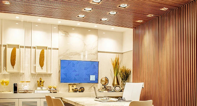 Art3d 2PCS Wood Slat Acoustic Panels 3D Fluted Sound Absorbing Wall Panel Home Decoration Use in Homes Offices Studios