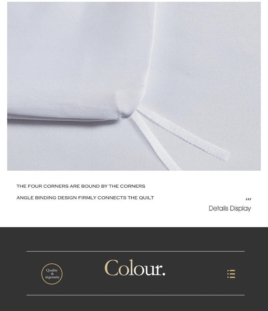 WASART Satin rayon jacquard white duvet cover couple 2 people double bed quilt cover bedding set queen king size comforter set