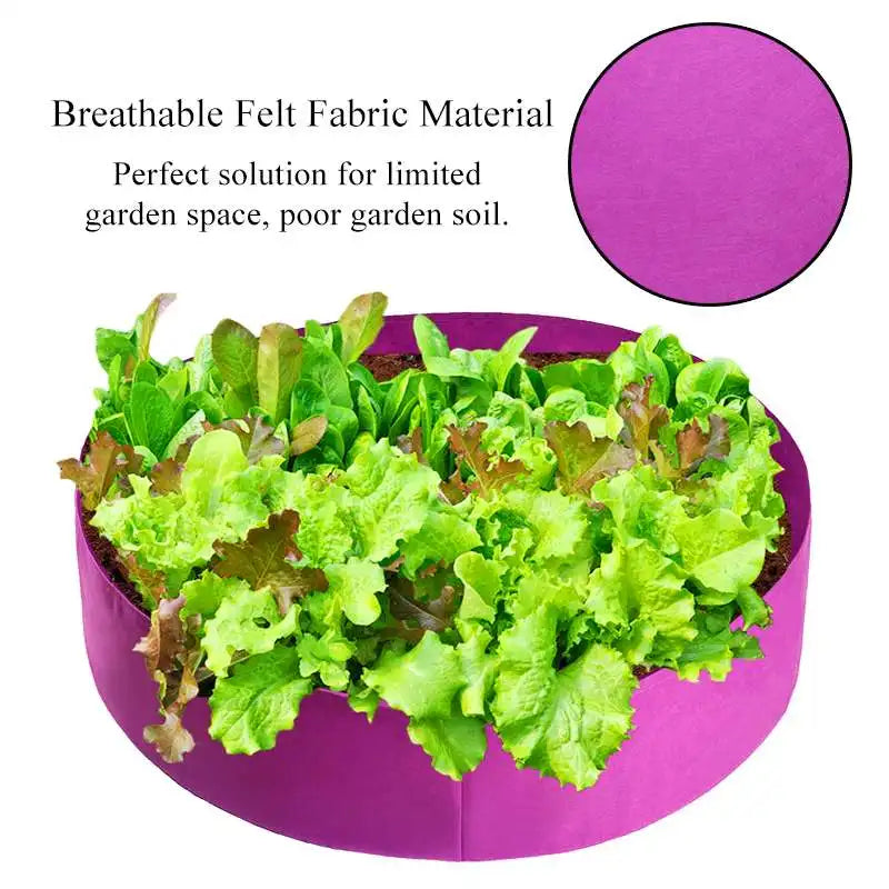 10/30/40 Gallon Garden Bed Round Planting Container Fabric Plant Pot Raised Grow Bags Breathable Felt Fabric Planter Nursery Pot