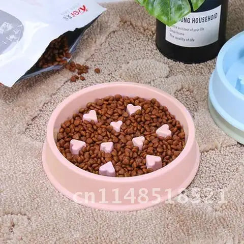1Pcs Slow Feeder Pet Dog Bowl New Plastic Anti Choking Puppy Cat Eating Dish Bowl Anti-Gulping Food Plate Lick Pad