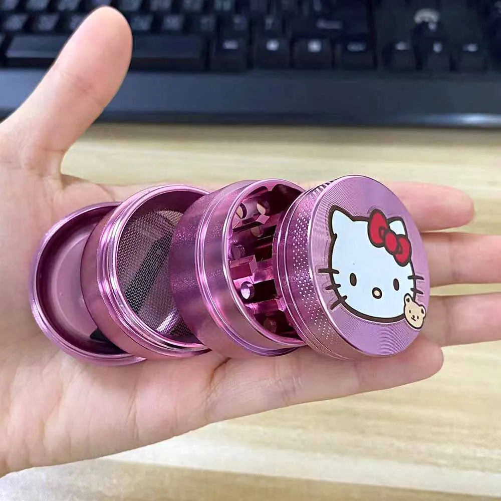 1pcs Pink Grinder 40mm Kawayi Girly Gift Crusher With Sticker Birthday Present Christmas gift New Year Gift