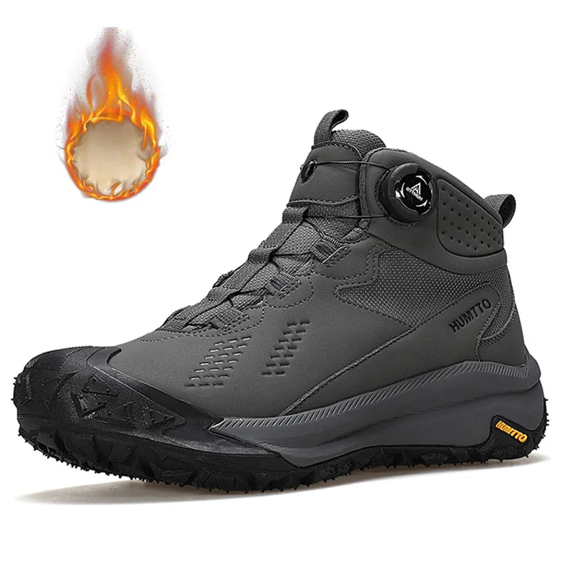 HUMTTO Hiking Shoes Men Waterproof Leather Hunting boots Women Trekking Ankle Tactical Shoes Snow boots Outdoor Sport Sneakers