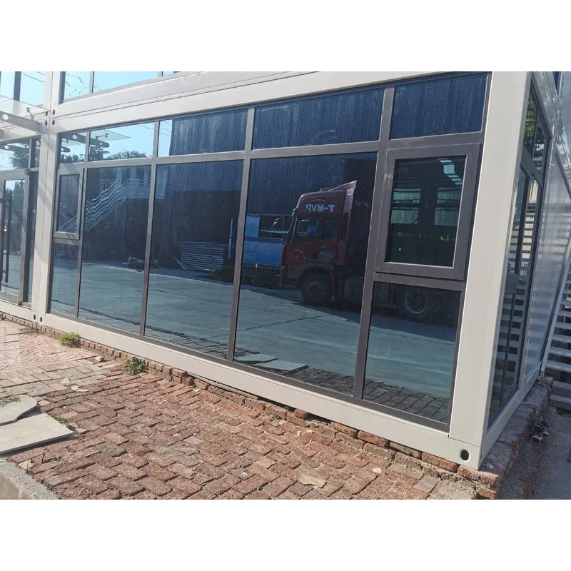 Prefabricated fully furnished flat pack container house and shop Mobile Container shop for sale