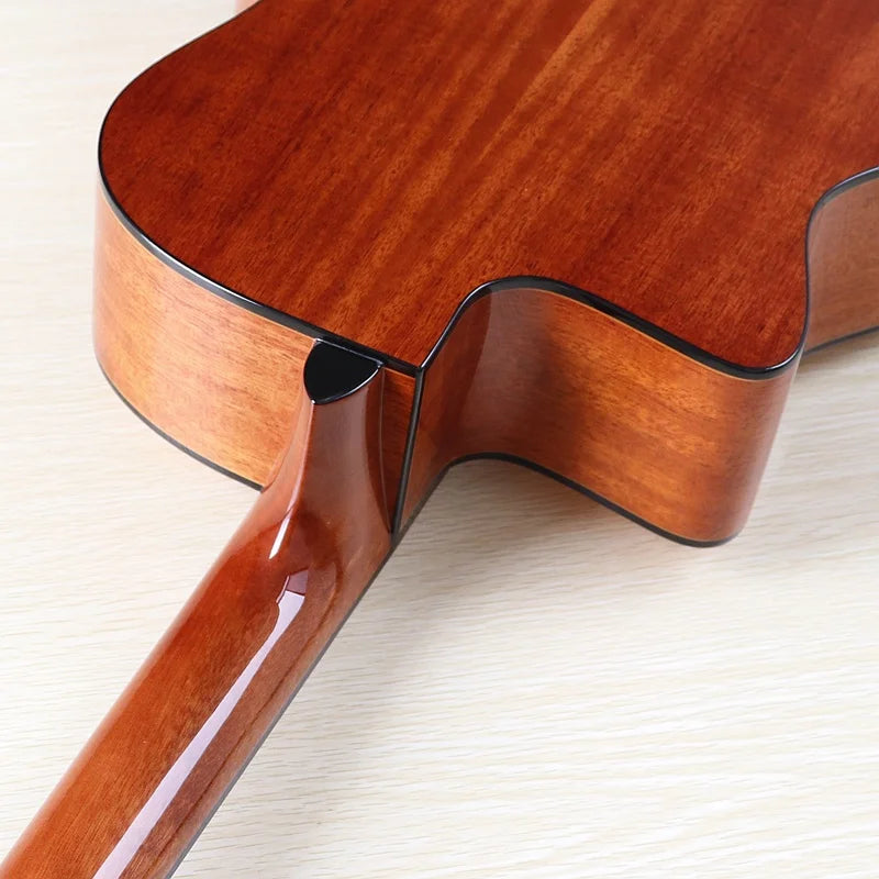 41 Inch Django Guitar Spruce Wood Top Gypsy Swing Acoustic Guitar Natural High Gloss Finish 6 String Folk Guitar Jango