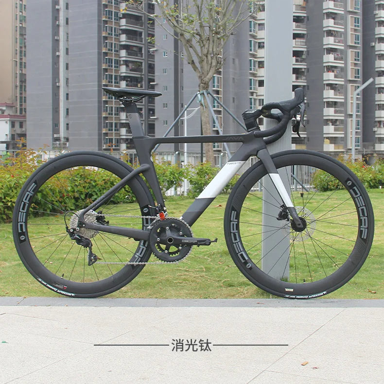 JAVA FUOCO TOP Road Bike 24 Speed Carbon Fiber Road Bicycle R7120 105 Hydraulic Disc Brake Racing Cycling Fuoco-Top DECAF UCI