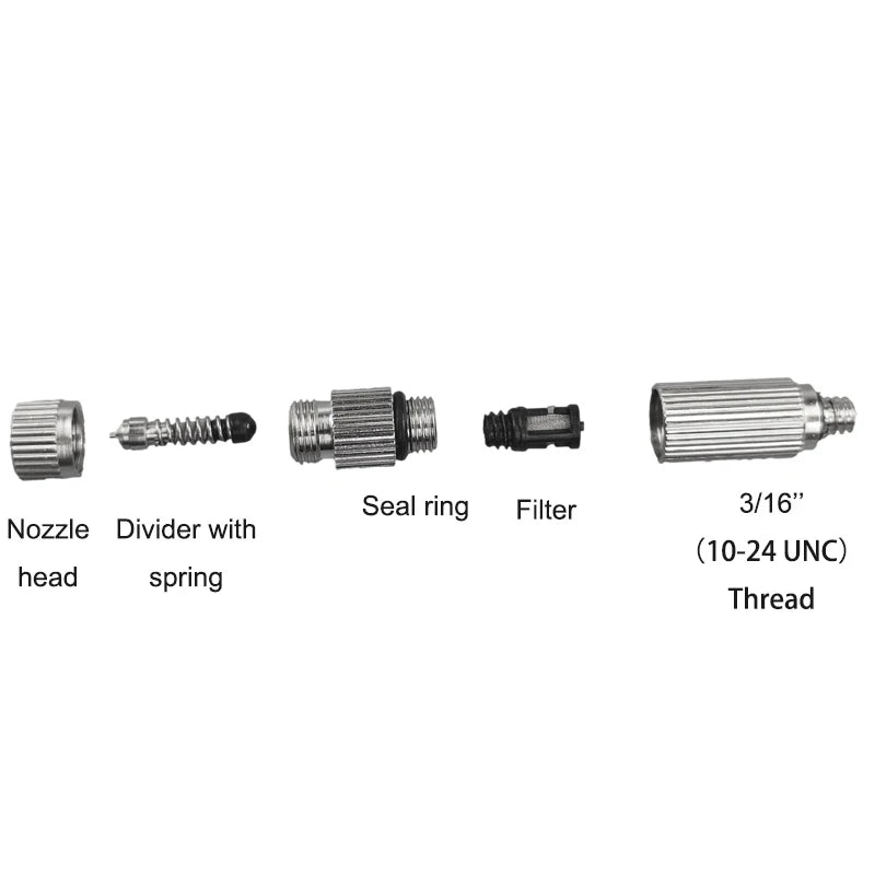 Pack 50 Pcs High Pressure 25-80Bar Fog Misting Nozzle 0.1-0.6MM Atomizer Greenhouse Humidify Water Spray Patio Nebulizer System