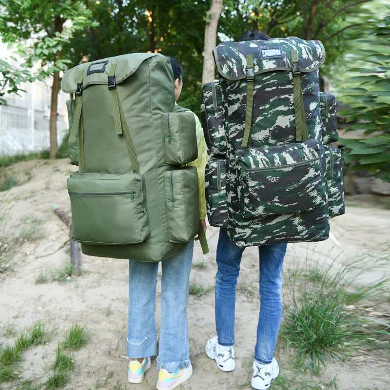 130L Extra Large Capacity Outdoor Backpack Men's Travel Backpack Luggage Bag Check in Camping Exercise Camo Backpack