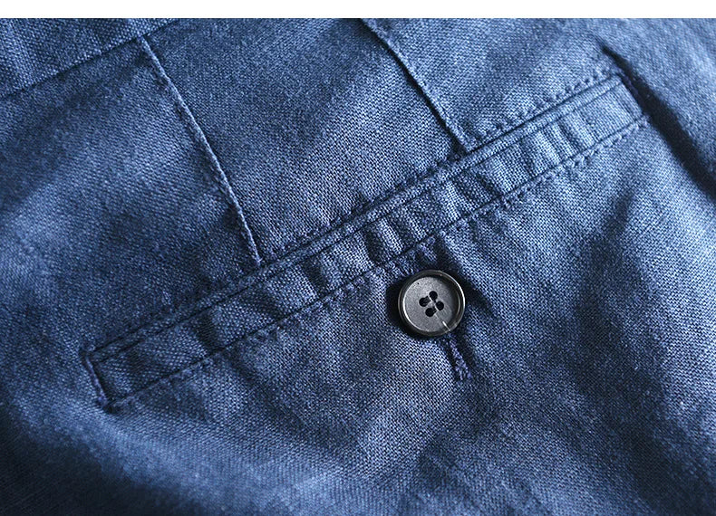 Top Selling Product In 2023 Spring Summer New Fashion 100% Linen Casual Pants Men Clothing Loose Straight Oversize Trousers