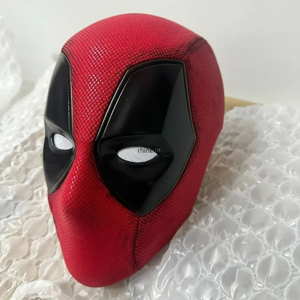 Marvel Deadpool Mask with 3D Screen Printed Fabric & 1 Pair of Magnetic Normal Eyes Halloween Cosplay Costume for Birthday Gift