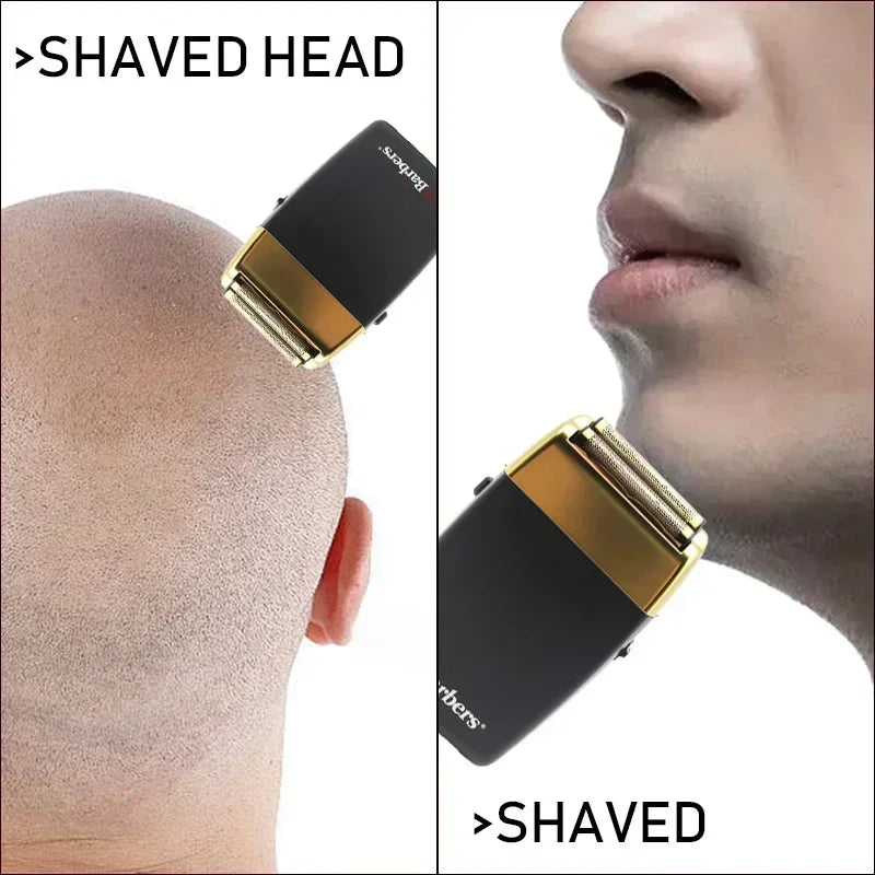Pop Barbers P620 Professional Professional Man's Electric Shaver Double Foil Shaver USB Cordless Hair Cutting Machine 11000 RPM