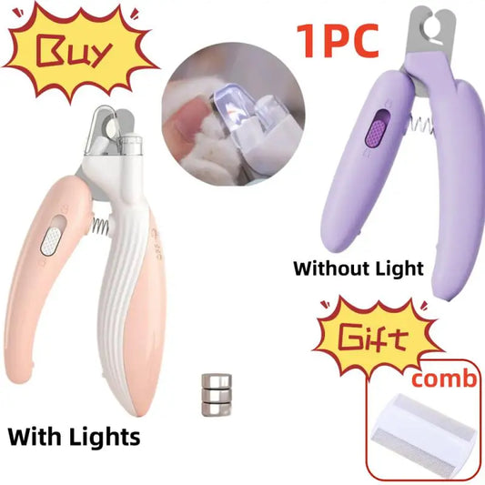 Professional Pet Nail Clippers With Led Light Pet Claw Grooming Scissors For Dogs Cats Small Animals Paw Nail Trimmer Pet Supply