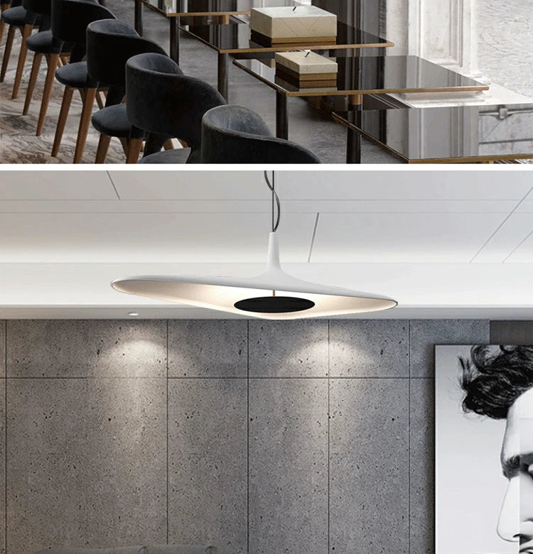 Italian Design Irregular Pendant Light for Dining Table Living Room Restaurant Black White Hanging Light Kitchen Island Lighting