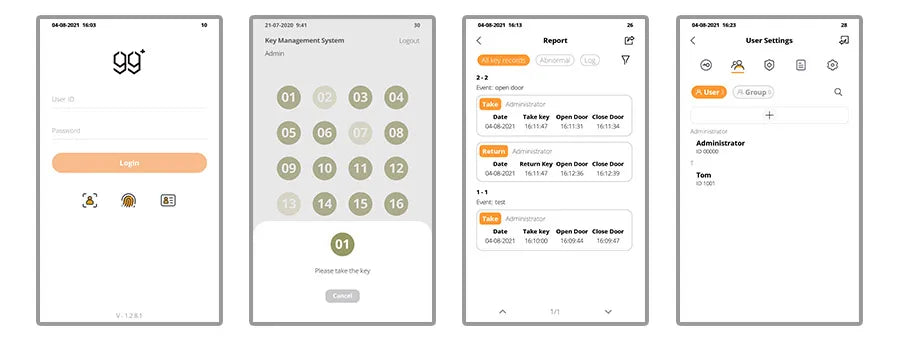 2021 Wall Mount Fingerprint Controlled Key Storage Lock Box Metal Key Safes
